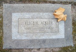 Alice <I>Knight</I> Grove Ackley 