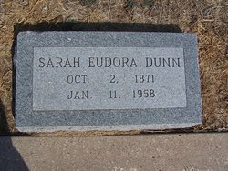 Sarah Eudora “Dora” <I>Ziglar</I> Dunn 