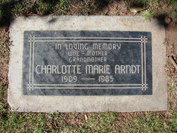 Charlotte Marie <I>Zwielich</I> Arndt 