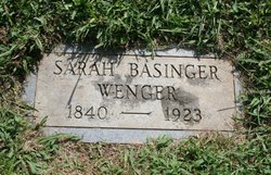 Sarah <I>Basinger</I> Wenger 