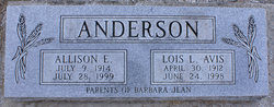 Lois L <I>Avis</I> Anderson 