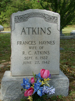 Frances <I>Haynes</I> Atkins 