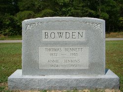 Annie <I>Jenkins</I> Bowden 