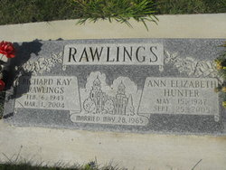 Ann Elizabeth <I>Hunter</I> Rawlings 