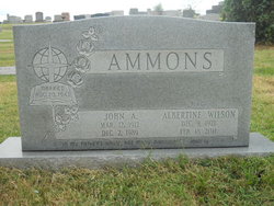 Albertine L “Bertie” <I>Wilson</I> Ammons 