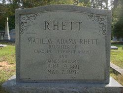 Matilda <I>Adams</I> Rhett 