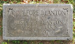 Anna Lee <I>Fore</I> Blanton 