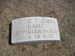 Aramintia Jane “Mittie” <I>Fleming</I> Baird 