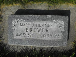 Mary Jane <I>Hemmert</I> Brewer 