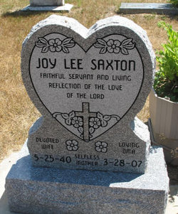 Joy Lee <I>Nelson</I> Saxton 