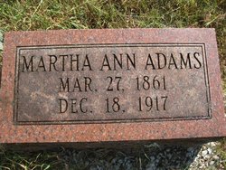 Martha Ann <I>Shipman</I> Adams 
