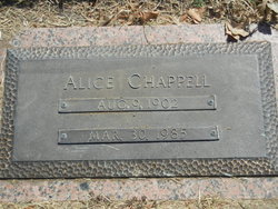 Alice R <I>Brown</I> Chappell 