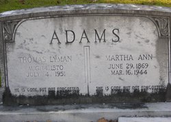 Martha Ann <I>Williams</I> Adams 