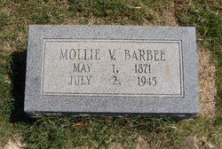 Mary Virginia “Mollie” <I>Inness</I> Barbee 