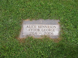 Alice Faustina <I>Kenneson</I> Ayoob George 
