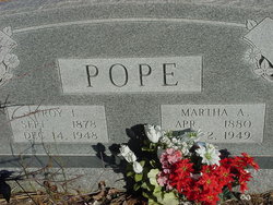 Martha Ann <I>Strickland</I> Pope 