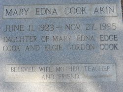Mary Edna <I>Cook</I> Akin 