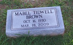Mabel Doris <I>Tidwell</I> Brown 