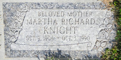 Martha <I>Richards</I> Knight 