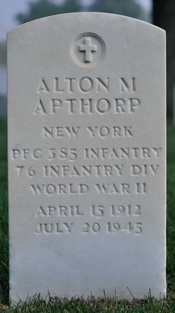 PFC Alton M. Apthorp 
