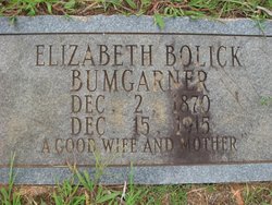 Elizabeth <I>Bolick</I> Bumgarner 