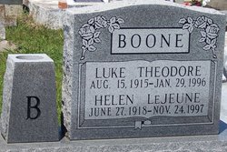 Helen <I>LeJeune</I> Boone 