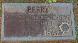 Margaret Genevieve <I>Burnett</I> Berry 