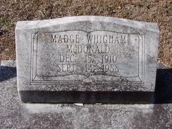 Madge <I>Whigham</I> McDonald 