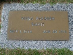 Vera <I>Parrish</I> Davis 