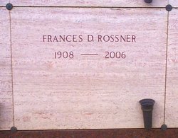 Frances D. <I>Duerst</I> Rossner 