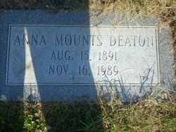 Anna <I>Mounts</I> Deaton 