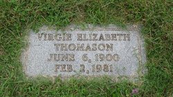 Virgie Elizabeth <I>Arthur</I> Thomason 