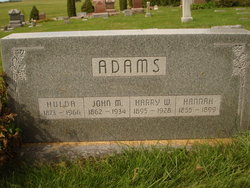 Hannah Sophia <I>Anderson</I> Adams 