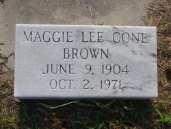 Maggie Lee <I>Sherrod</I> Cone Brown 