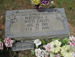Parthenia J <I>Watts</I> Gayles 
