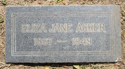 Eliza Jane “Liza Jane” <I>Williams</I> Acker 