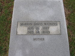 Marion Sophronia <I>Davis</I> Watkins 