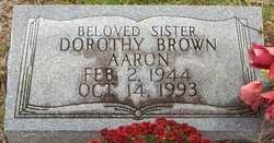 Dorothy Ann <I>Brown</I> Aaron 