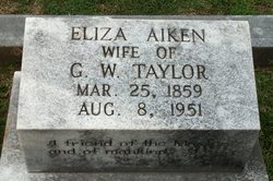 Eliza <I>Aiken</I> Taylor 