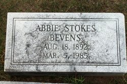 Abbie <I>Stokes</I> Bevens 