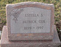 Estella Lavina “Stella” <I>Hetrick</I> Cox 
