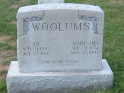 Mary Ann “Mollie” <I>Fight</I> Woolums 