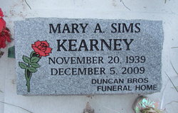 Mary A <I>Sims</I> Kearney 