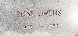 Rose Effie <I>Davis</I> Owens 