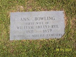 Ann <I>Bowling</I> Rye 