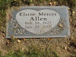 Elaine Fannie <I>Mercer</I> Allen 