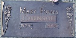 Mary <I>Forbes</I> Johnson 