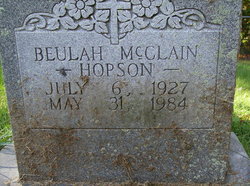 Beulah <I>McClain</I> Hopson 