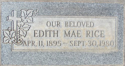 Edith Mae <I>Kitch</I> Rice 