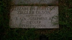 Elizabeth Rebecca <I>Ziegler</I> Olson 